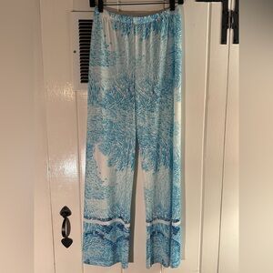 Blue and White Patterned Pants